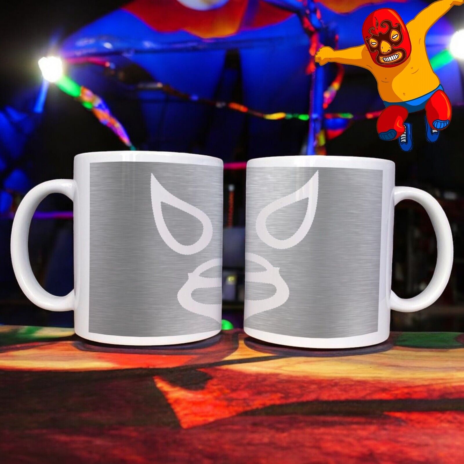 Mexican Wrestlers Lucha Libre  Print Mug