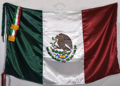 Amazing Satin  Large Mexican Flag