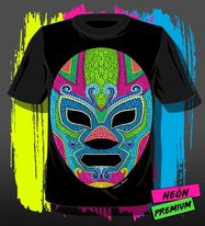 Men Neon Design Wrestlers T-shirt