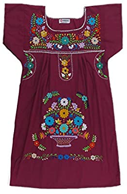 Embroidery Mexican Bohemian Short Dress