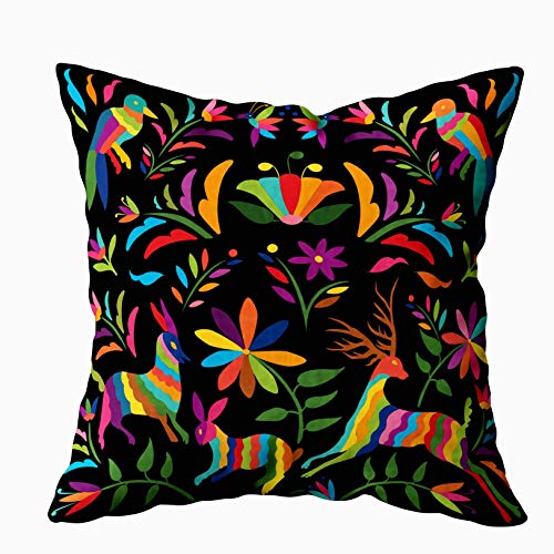 Otomi Pattern Mexican Embroidery Pillow Case Cushion Cover