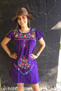 Embroidery Mexican Bohemian Dress