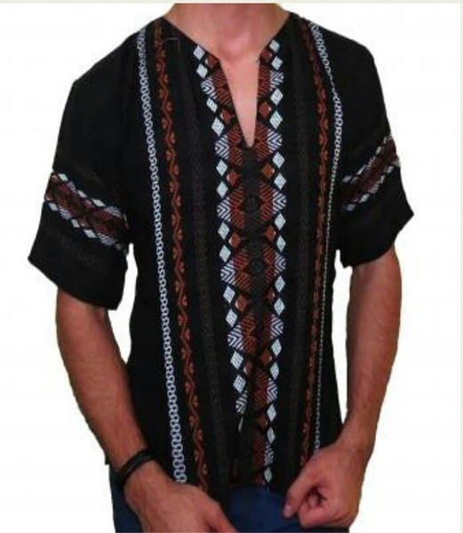 Traditional Men Kurta Black White and Brown