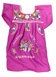 Embroidery Mexican Bohemian Girls Dress