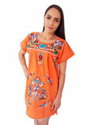 Embroidery Mexican Bohemian Short Dress