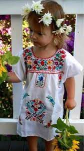 Embroidery Mexican Bohemian Girls Dress