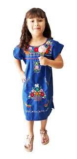 Embroidery Mexican Bohemian Girls Dress