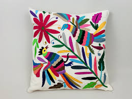 Otomi Pattern Mexican Embroidery Pillow Case Cushion Cover