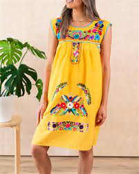 Embroidery  Mexican Bohemian Dress Sleeveless