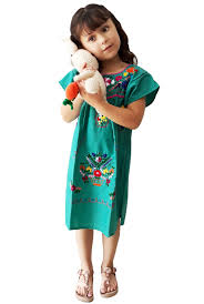 Embroidery Mexican Bohemian Girls Dress