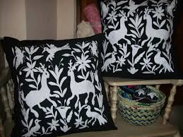 Otomi Pattern Mexican Embroidery Pillow Case Cushion Cover