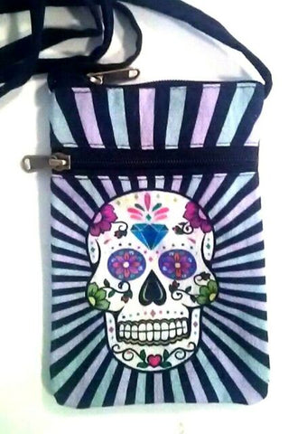 Mexican Sugar Skull Fabric Small Bag