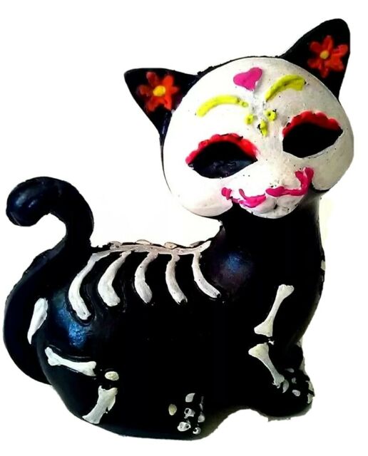 Cat Sugar Skull Figure Day of Dead