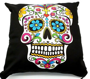 Sugar Skull Day of the Dead  Pillow Case Cushion Cover