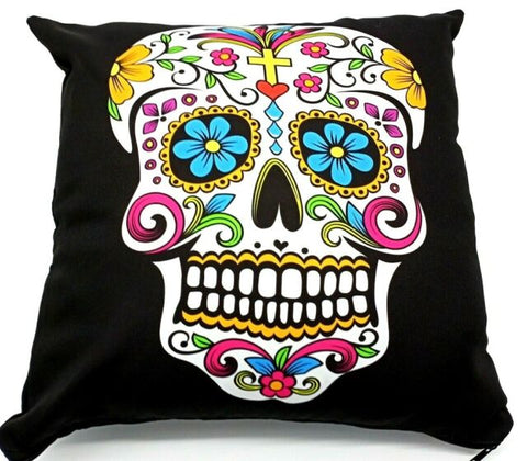 Sugar Skull Day of the Dead  Pillow Case Cushion Cover