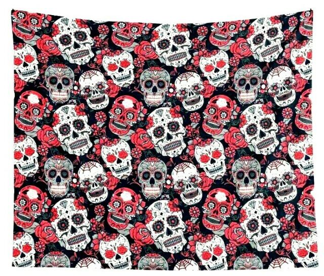 Day of Dead Sugar Skull Tapestry