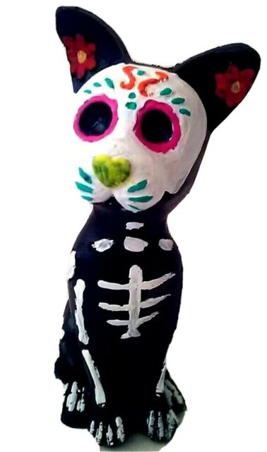 Dog Sugar Skull Figure Day of Dead