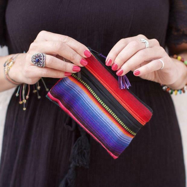 Authentic Mexican Serape Purse Coin Bag