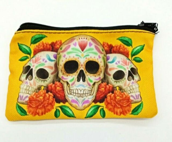 Mexican Day of Dead Purse Coin Bag