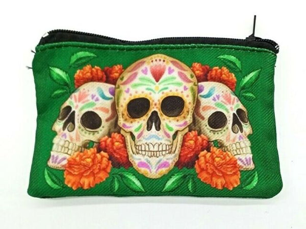 Mexican Day of Dead Purse Coin Bag