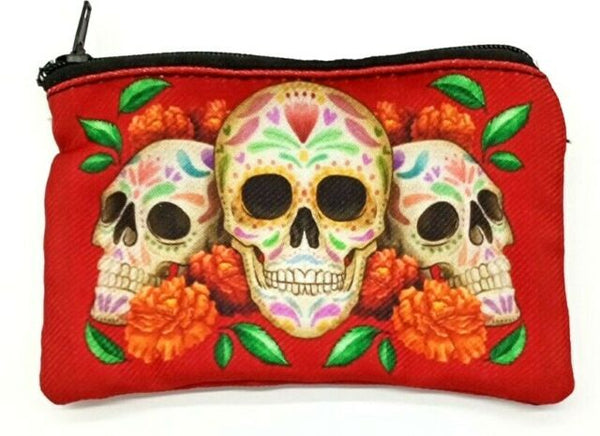 Mexican Day of Dead Purse Coin Bag