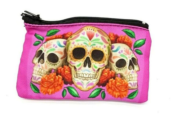 Mexican Day of Dead Purse Coin Bag