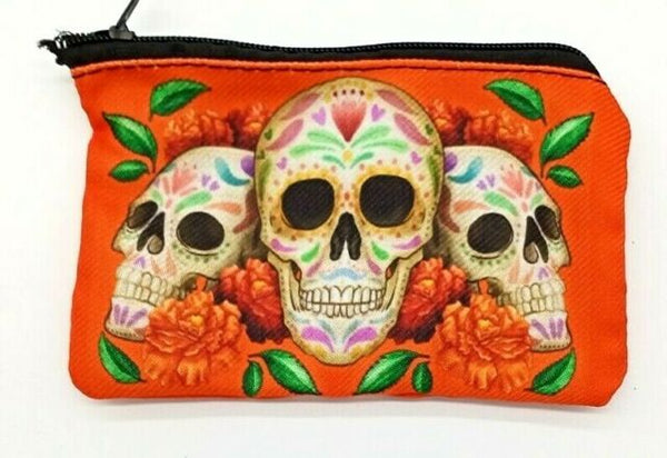 Mexican Day of Dead Purse Coin Bag