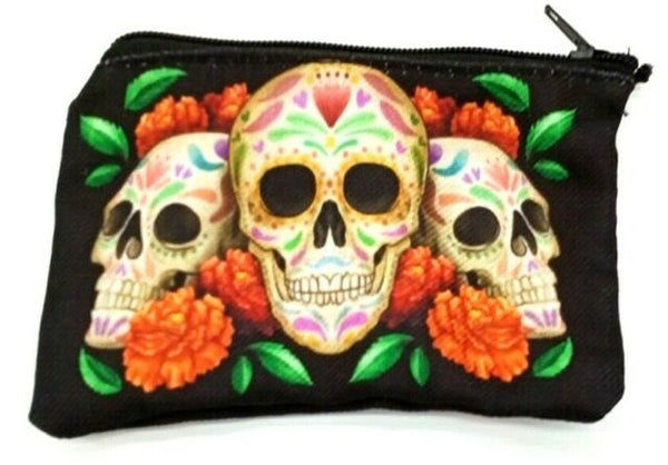 Mexican Day of Dead Purse Coin Bag