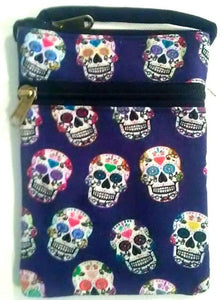 Mexican Sugar Skull Fabric Small Bag